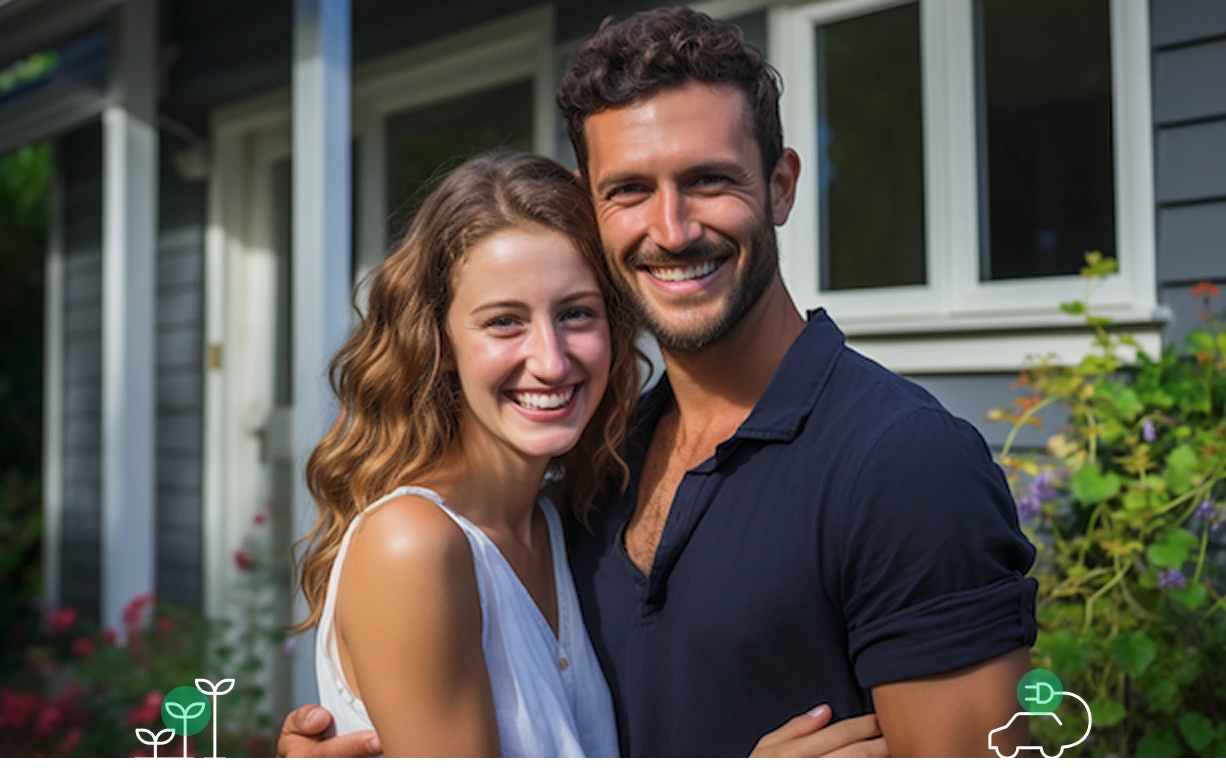 Foto van koppel dat deelneemt aan de groepsaankoop van Wikipower.